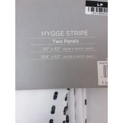 Striped Window Curtain Panels 52x63 - Set of 2 Hygge