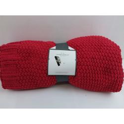 Solid Chenille Knit Throw Blanket Red - Threshold