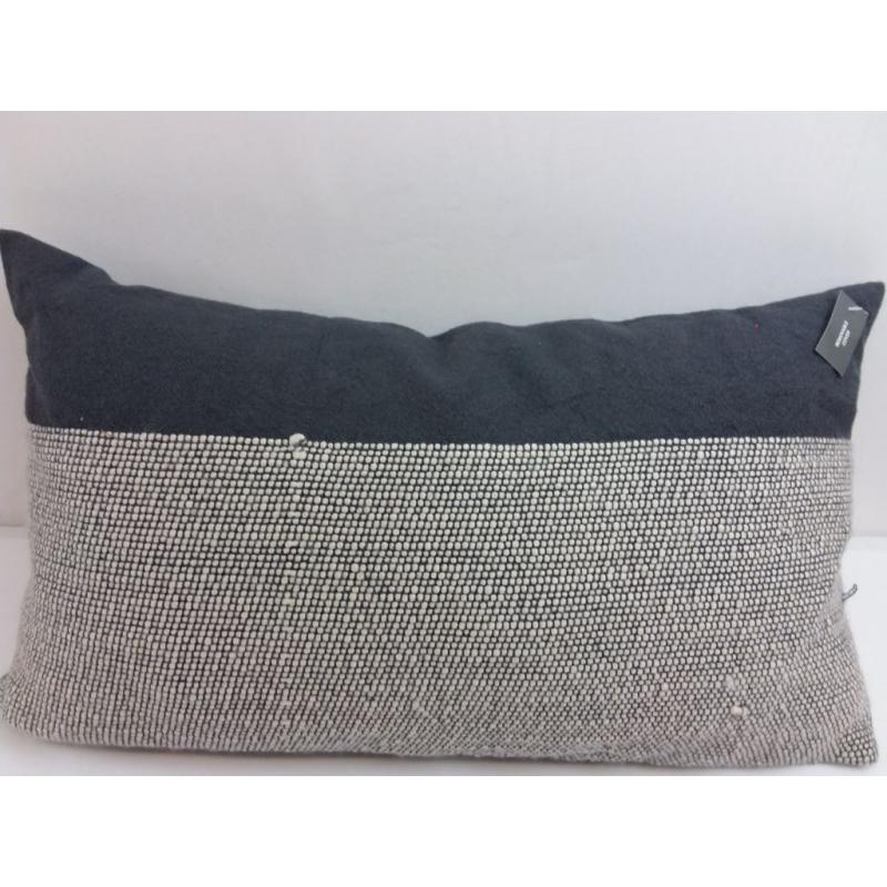 Oversized Color Block Lumbar Throw Pillow Cream/Blue - Threshold designed with Studio McGee