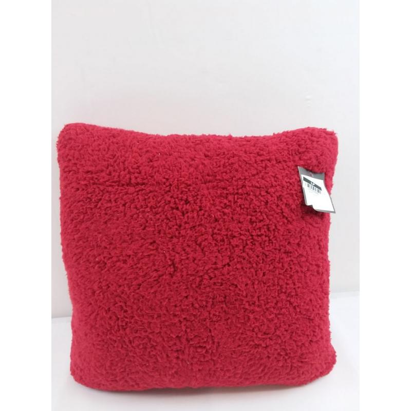 Solid Sherpa Square Throw Pillow Red - Threshold