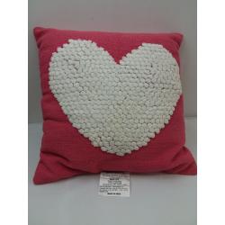 Textured Loop Heart Valentine's Day Square Throw Pillow Pink - Threshold