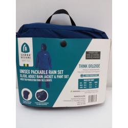 Sierra Designs Adult Packable Rain Set Blue - XL/XXL