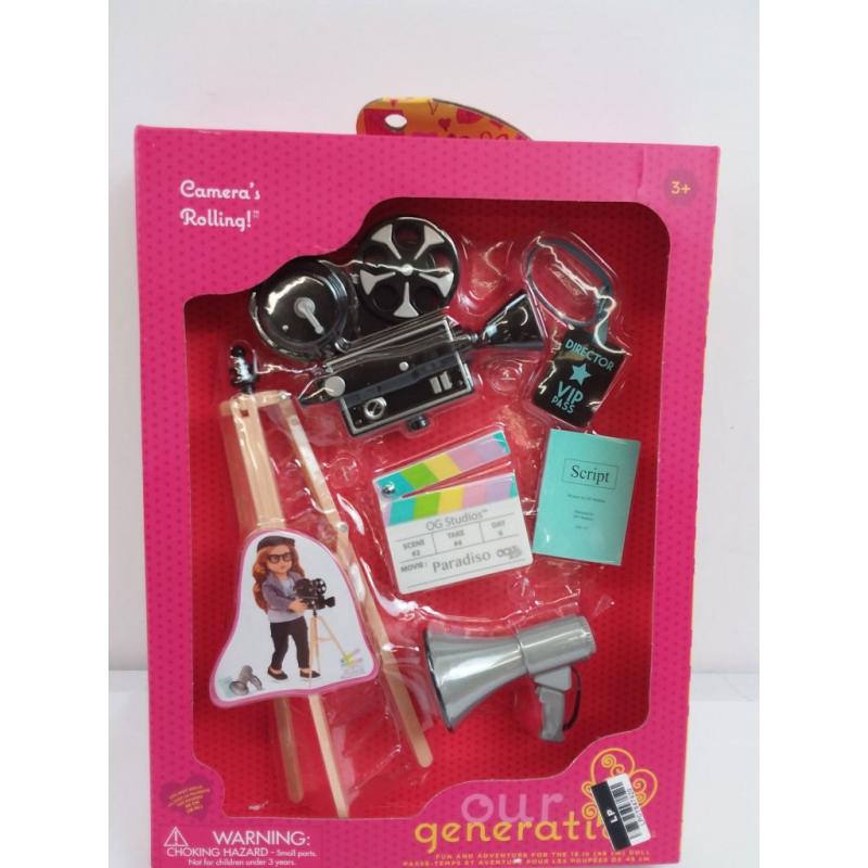 Our Generation Camera's Rolling Movie Accessory Set for 18 Dolls