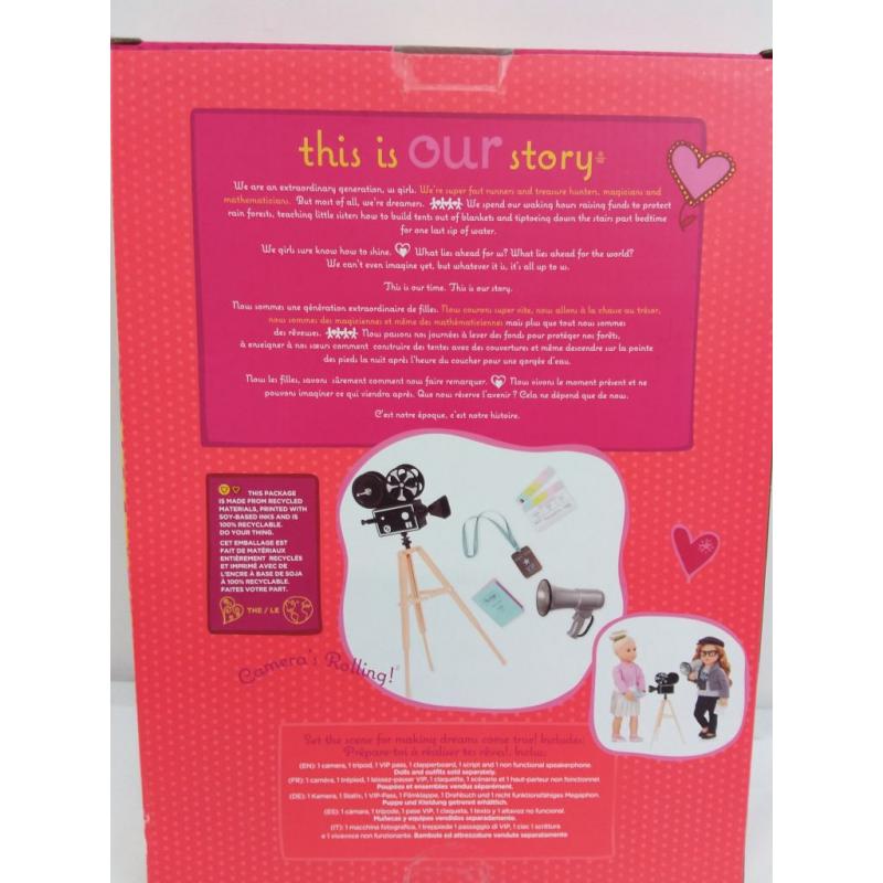 Our Generation Camera's Rolling Movie Accessory Set for 18 Dolls