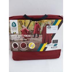 Sierra Designs Adult Poncho Unisex Burnt Red