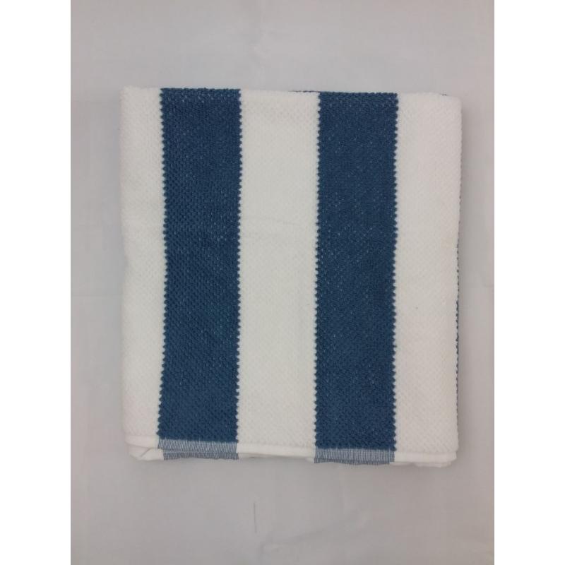 Striped Bath Towel Navy with SILVADUR Antimicrobial Technology - Pillowfort