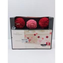 Theshold Red and  Pink Pom Garland, 5 ft Length