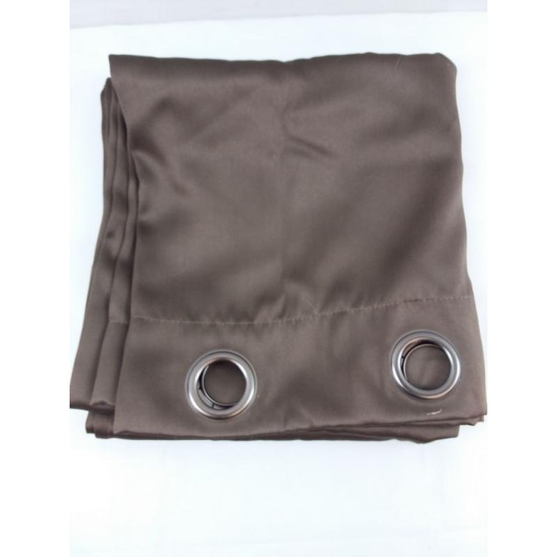 54x52 Oslo Theater Grade Extreme 100% Blackout Grommet Curtain Panel Cocoa Brown