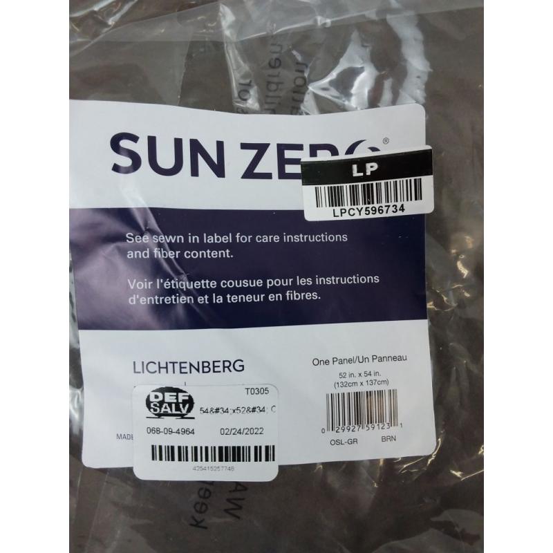 54x52 Oslo Theater Grade Extreme 100% Blackout Grommet Curtain Panel Cocoa Brown