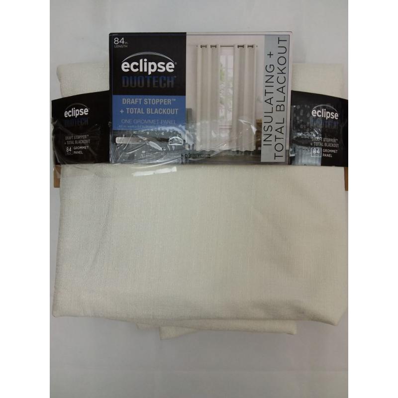 84x40 Celeste Draft Stopper Blackout Curtain Panel Ivory - Eclipse