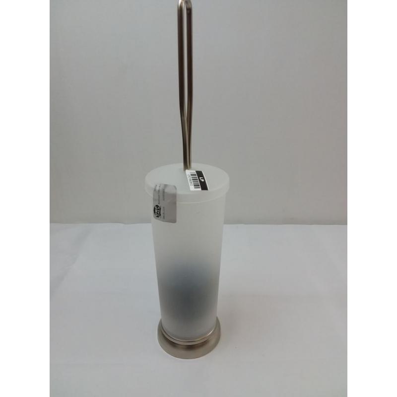 Bathroom Toilet Bowl Brush with Holder Satin Nickel/Frost - Threshold