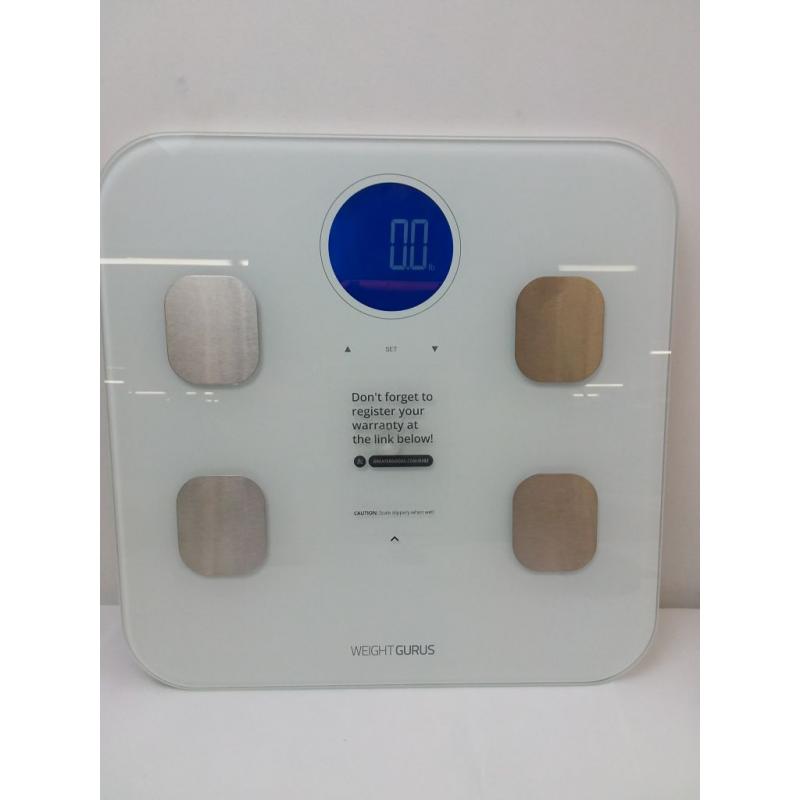Bluetooth Body Composition Scale White - Weight Gurus