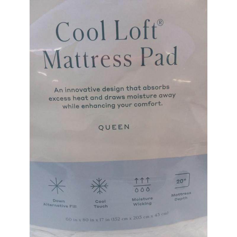 Queen Cool Loft Mattress Pad - Casaluna