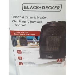 BLACK+DECKER Personal Ceramic Indoor Heater Black