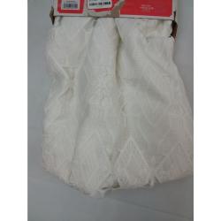 84x50 Banded Geo Macrame Sheer Curtain Panel White - Opalhouse designed with Jungalow