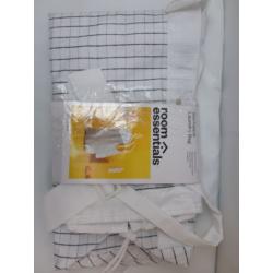 Backpack Laundry Bag Grid Pattern White - Room Essentials