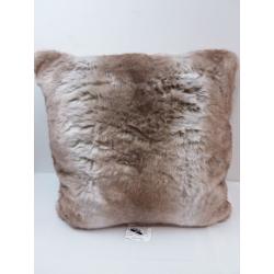 Euro Faux Fur Ombre Decorative Throw Pillow Brown - Threshold