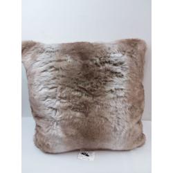 Euro Faux Fur Ombre Decorative Throw Pillow Brown - Threshold