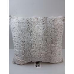 Oversized Snow Leopard Ombre Faux Fur Square Throw Pillow Neutral - Threshold