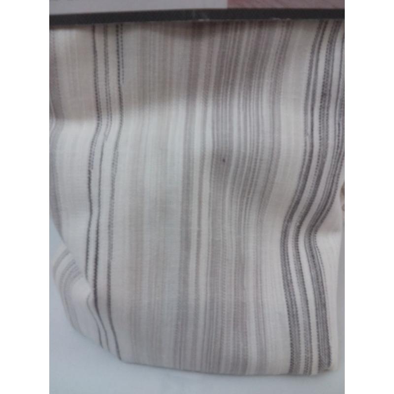 84x50 Striped Light Filtering Curtain Panel Gray - Threshold