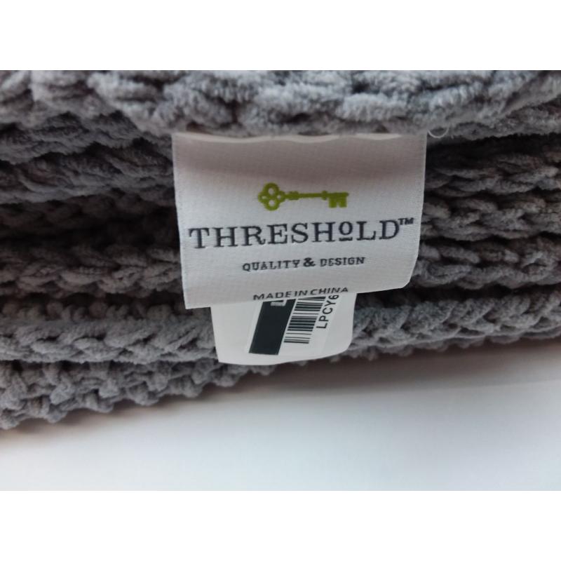 Solid Chenille Knit Throw Blanket Gray - Threshold