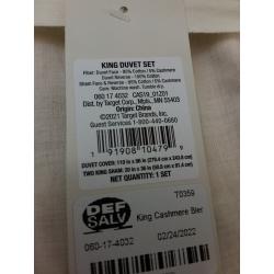 King Cashmere Blend Duvet Cover & Sham Set Natural - Casaluna