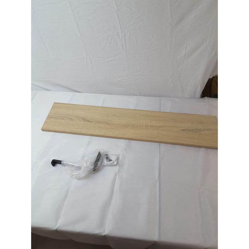 Threshold Wood Wall Shelf with Reversed L Bracket