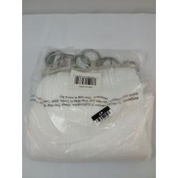 Contrast Edge Solid Sheer Window Curtain Panel White/Natural