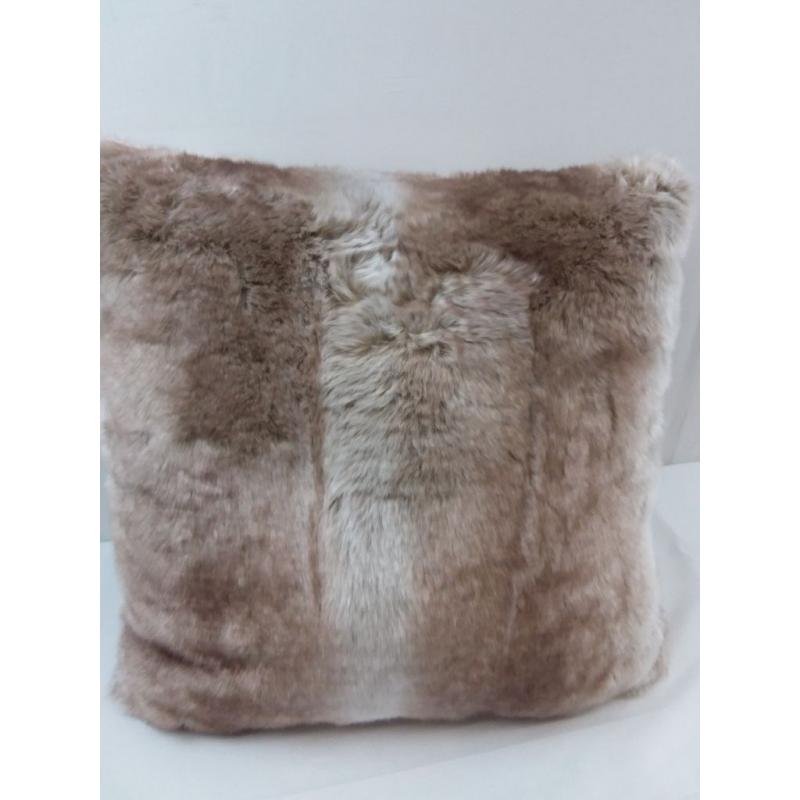 Faux Fur Ombre Decorative Throw Pillow