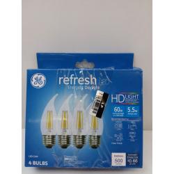 General Electric 4pk 60W CA Refresh Daylight LED Cam Clear