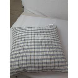 Plaid Square Pillow Blue/Cream