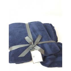 2pk Performance Bath Towel Set Navy - Threshold