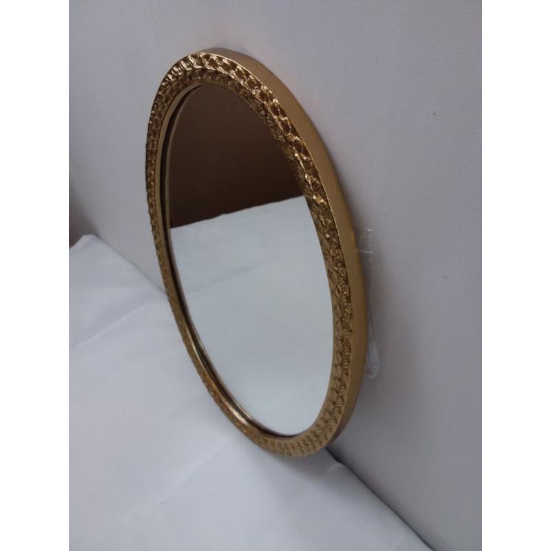 10 x 14 Oval Metal Novelty Mirror Brass - Opalhouse