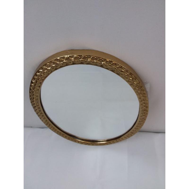 10 x 14 Oval Metal Novelty Mirror Brass - Opalhouse
