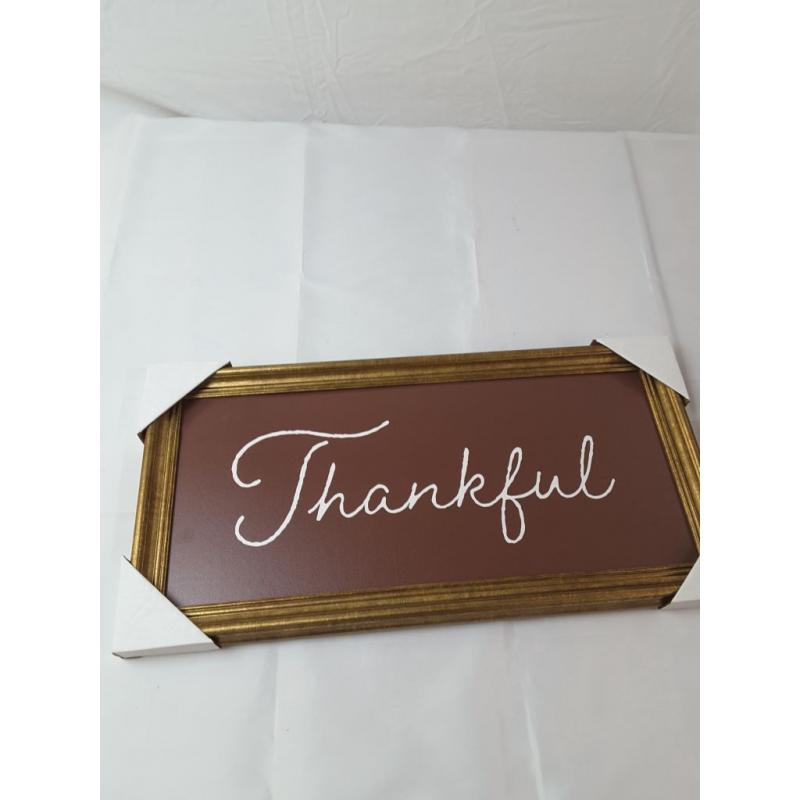 20 x 10 Thankful Framed Wall Canvas - Threshold