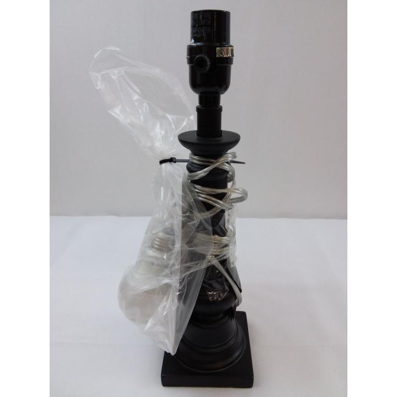 Column Small Lamp Base Black- Includes Energy Efficient Light Bulb