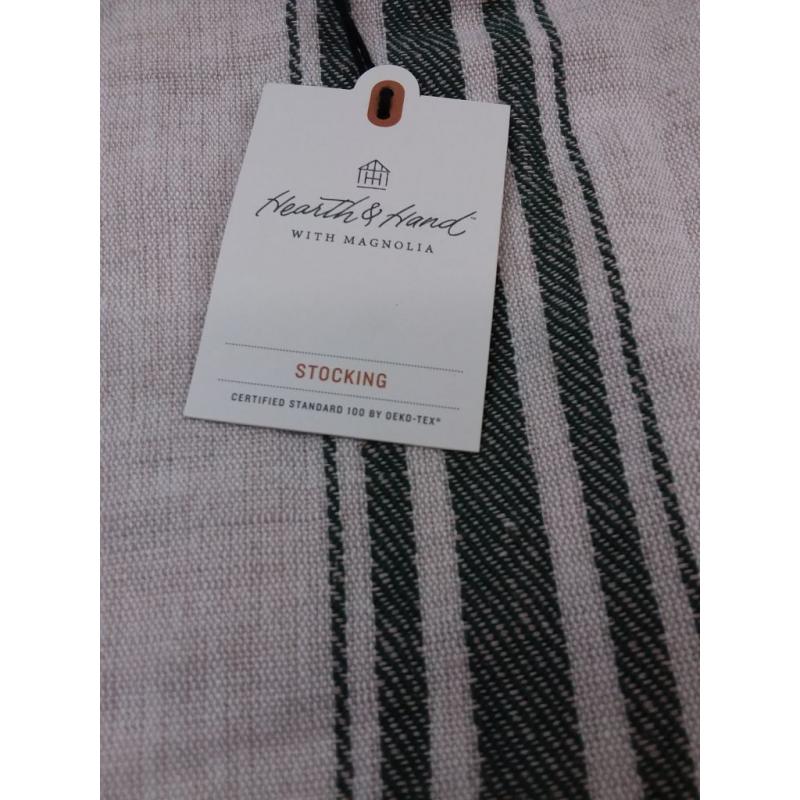 Variegated Center Stripe Stocking Green/Cream - Hearth & Hand with Magnolia