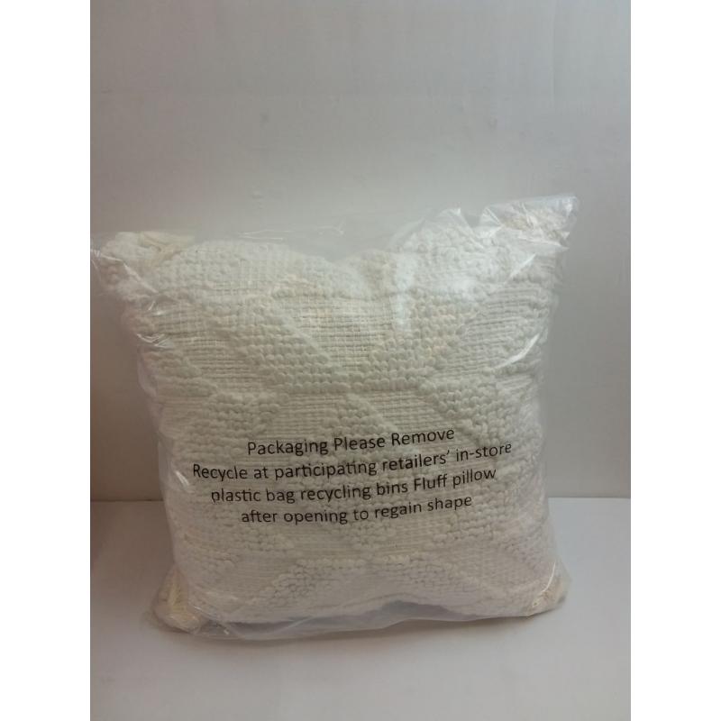 Woven Textured Square Throw Pillow Cream - Opalhouse