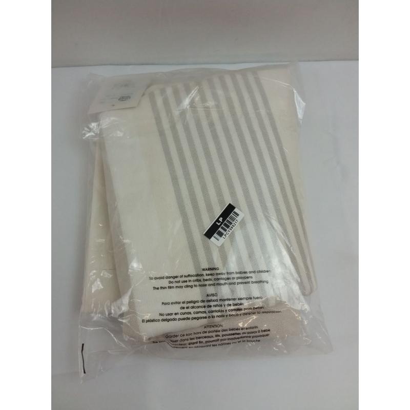 Color Block Striped Woven Shower Curtain Sour Cream/Tan-Hearth & Hand With Magnolia