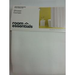 Waffle Weave Shower Curtain White