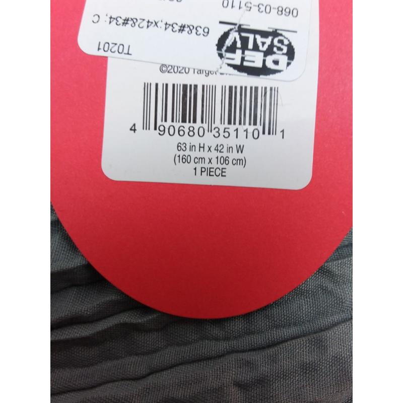 63x42 Crushed Sheer Curtain Panel Gray-Opalhouse