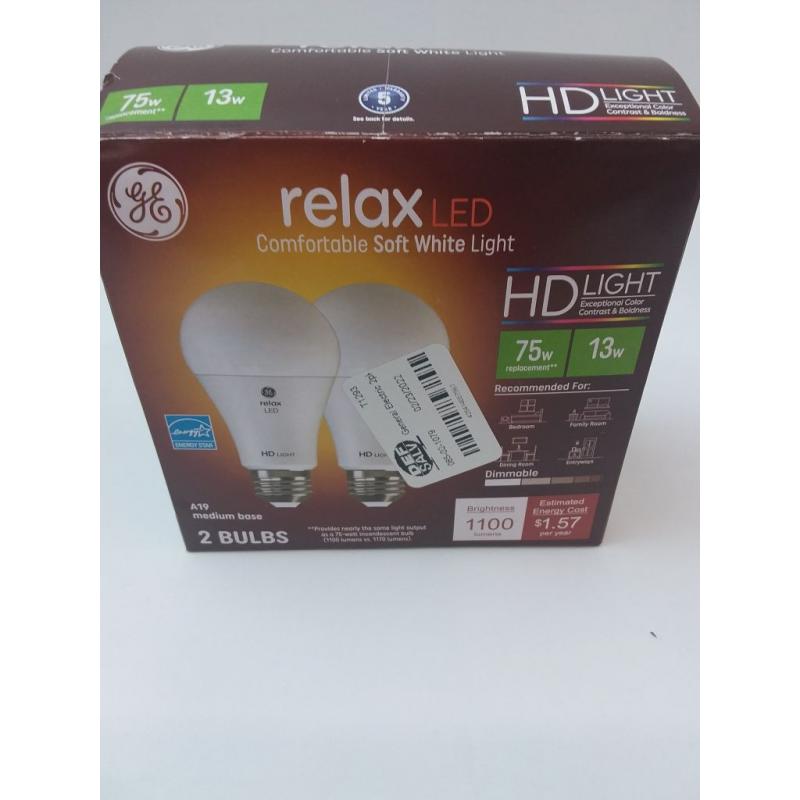 Relax HD Soft White Lights- 2 bulbs