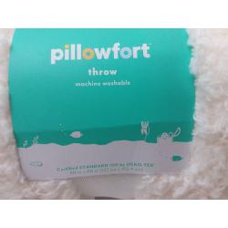 Teddy Bear Plush Throw Cream