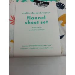 Dinosaur flannel sheet set- Twin