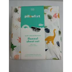 Dinosaur flannel sheet set- Twin