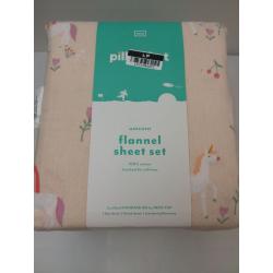 Unicorn flannel sheet set- Twin