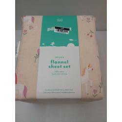 Unicorn flannel sheet set- Twin