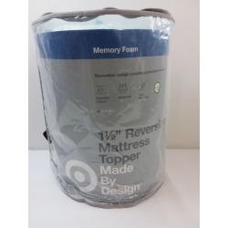 Twin 1.5 Reversible Wave Memory Foam Mattress Topper - Made By Design