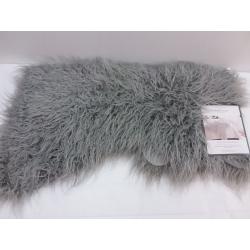 Faux Fur Sheepskin Throw Blanket Gray - Threshold