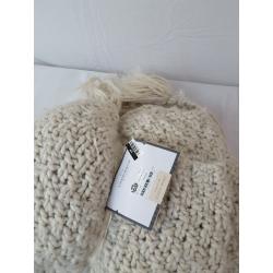 Chunky Knit Throw Blanket Cream - Threshold designed with Studio McGee
